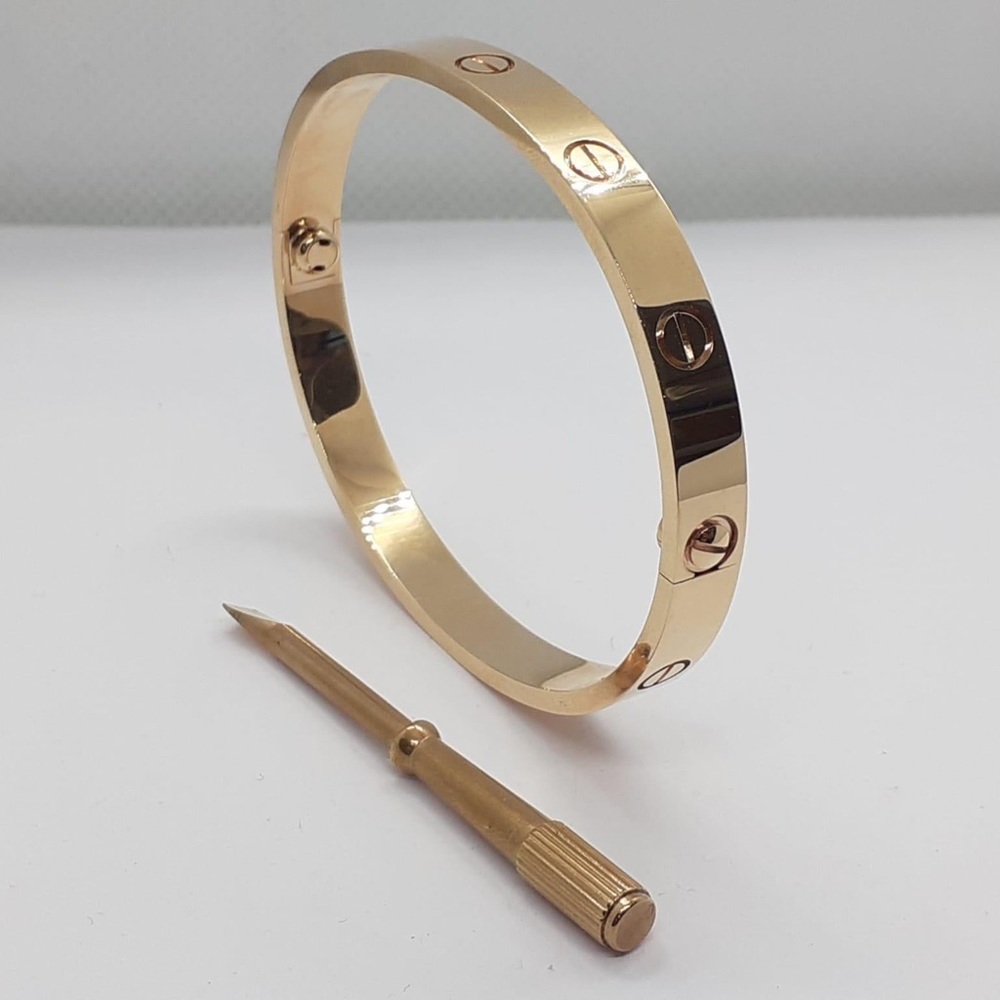 Gold Love Screw Bracelet 17cm